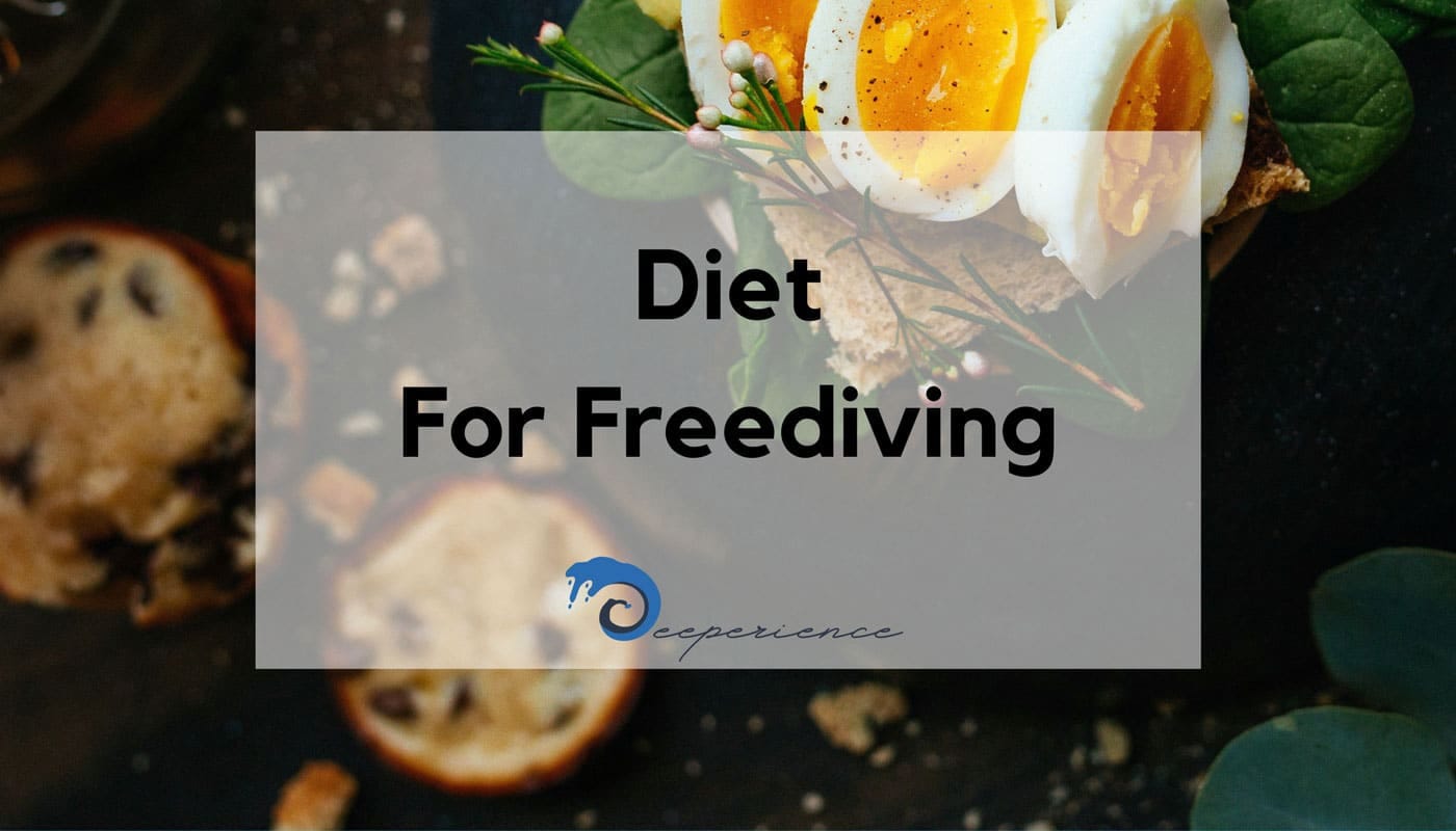 Food for a freediving diet laid out before a training session